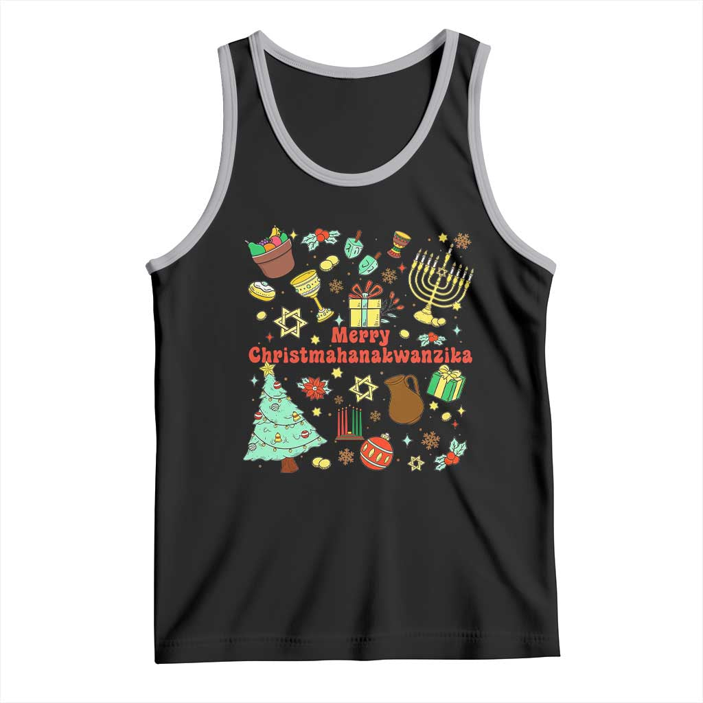 Merry Christmahanakwanzika Tank Top Funny Winter Holiday Gift - Wonder Print Shop