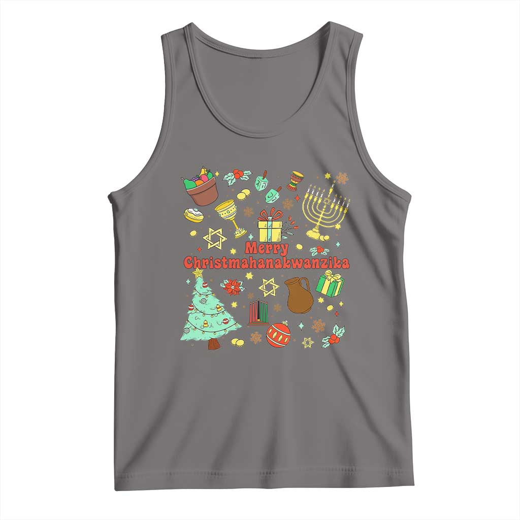 Merry Christmahanakwanzika Tank Top Funny Winter Holiday Gift - Wonder Print Shop