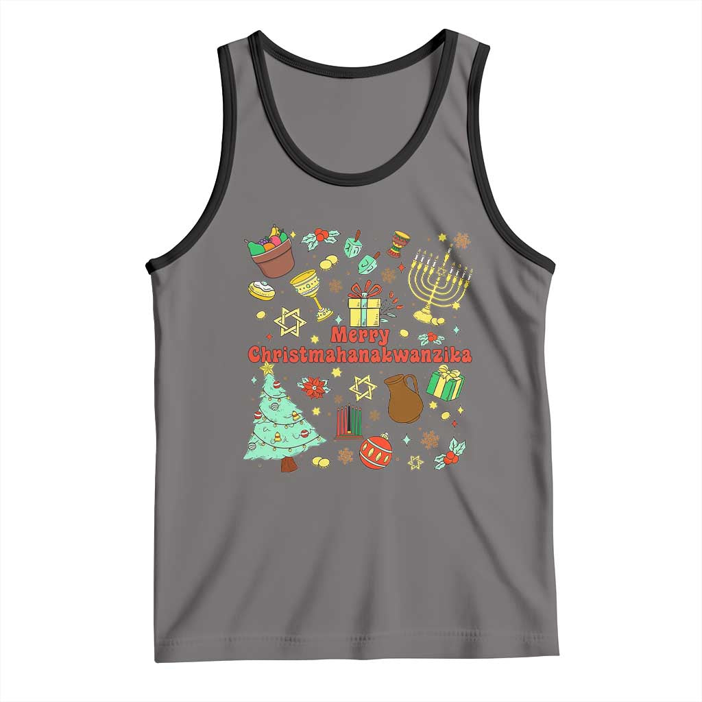 Merry Christmahanakwanzika Tank Top Funny Winter Holiday Gift - Wonder Print Shop