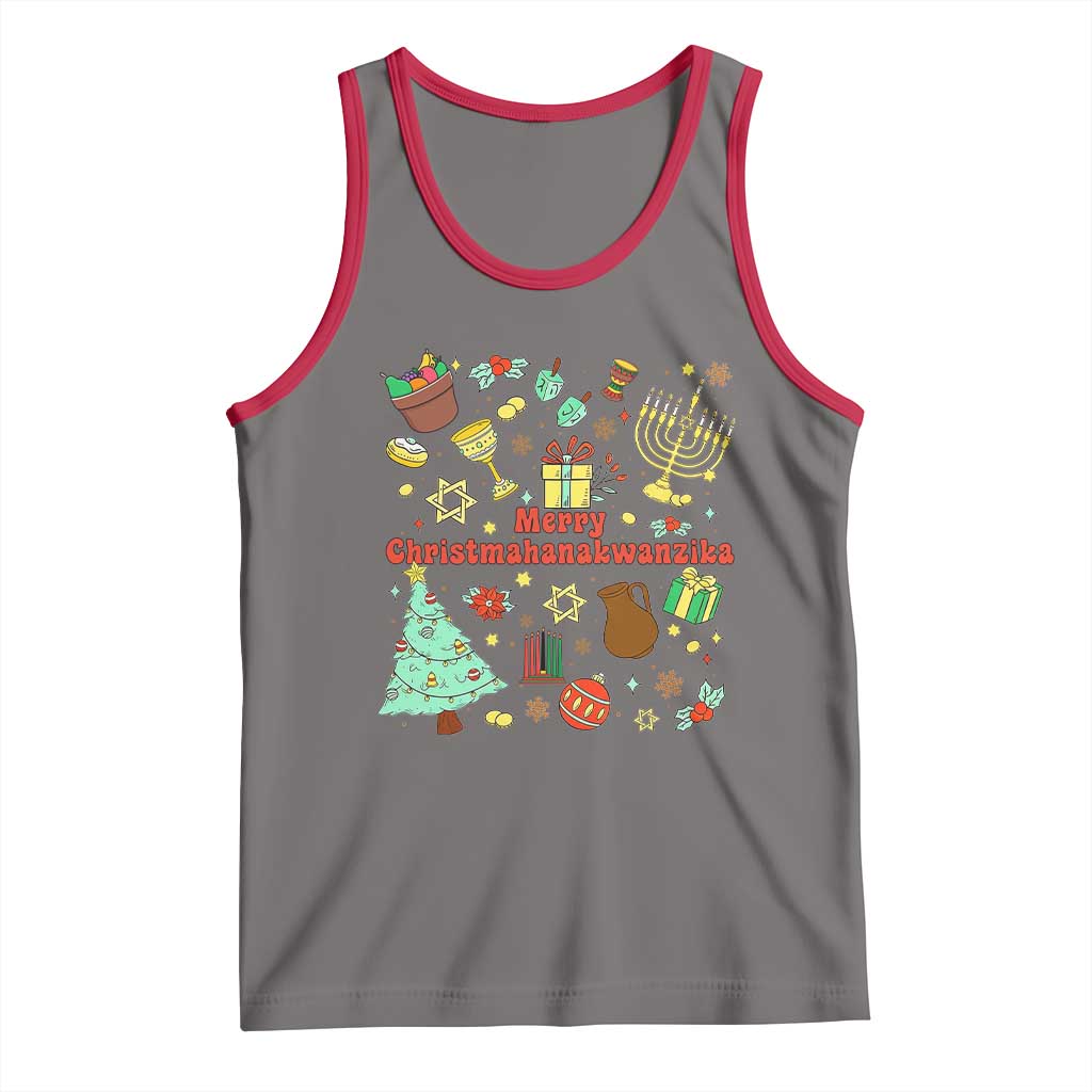 Merry Christmahanakwanzika Tank Top Funny Winter Holiday Gift - Wonder Print Shop