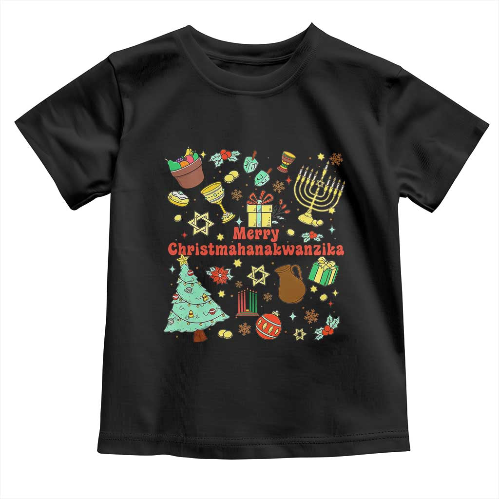 Merry Christmahanakwanzika Toddler T Shirt Funny Winter Holiday Gift - Wonder Print Shop