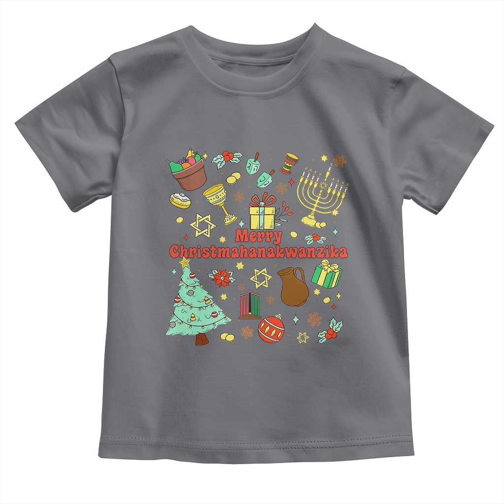 Merry Christmahanakwanzika Toddler T Shirt Funny Winter Holiday Gift - Wonder Print Shop