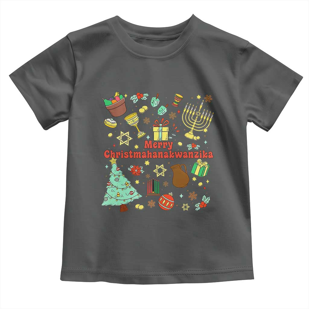 Merry Christmahanakwanzika Toddler T Shirt Funny Winter Holiday Gift - Wonder Print Shop
