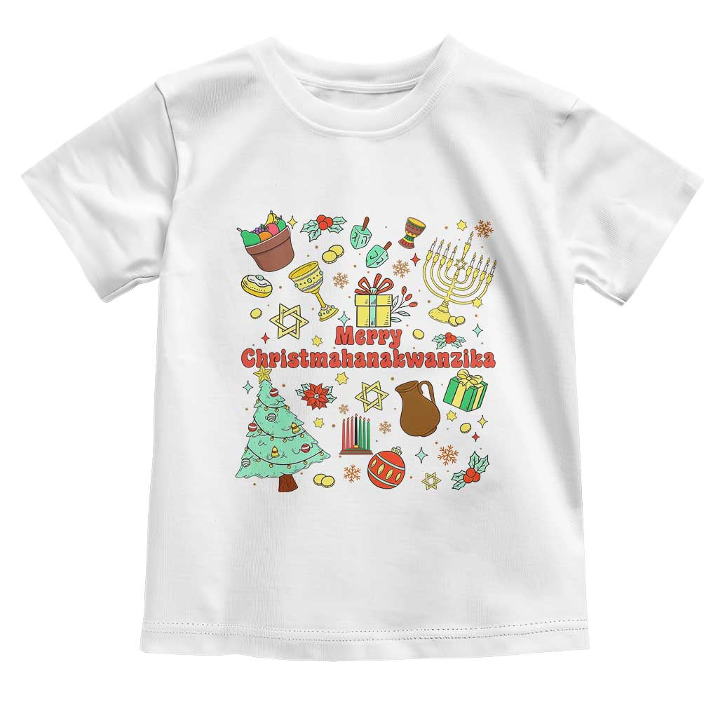 Merry Christmahanakwanzika Toddler T Shirt Funny Winter Holiday Gift - Wonder Print Shop