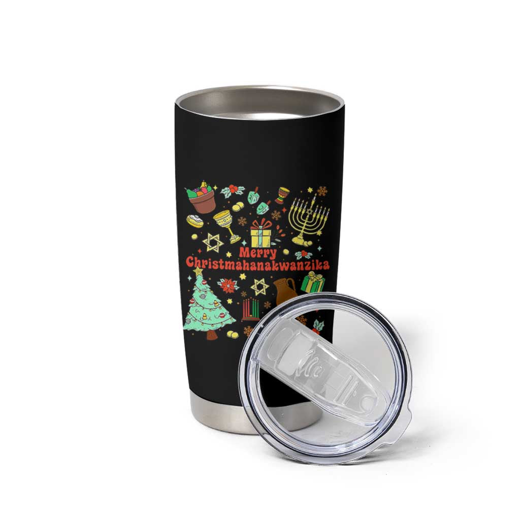 Merry Christmahanakwanzika Tumbler Cup Funny Winter Holiday Gift - Wonder Print Shop