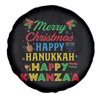 Merry Christmas Hanukkah Kwanzaa Spare Tire Cover Funny Holiday Gift - Wonder Print Shop