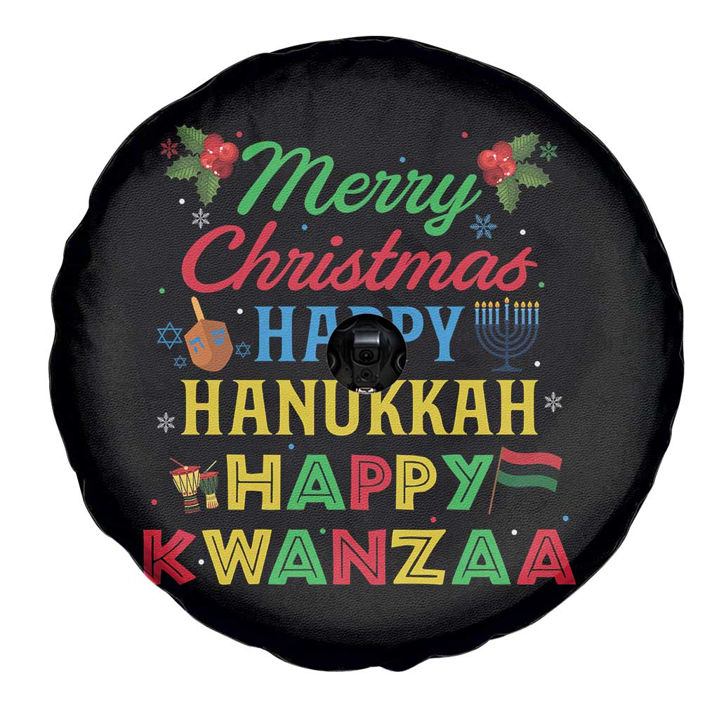 Merry Christmas Hanukkah Kwanzaa Spare Tire Cover Funny Holiday Gift - Wonder Print Shop