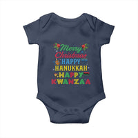 Merry Christmas Hanukkah Kwanzaa Baby Onesie Funny Holiday Gift - Wonder Print Shop