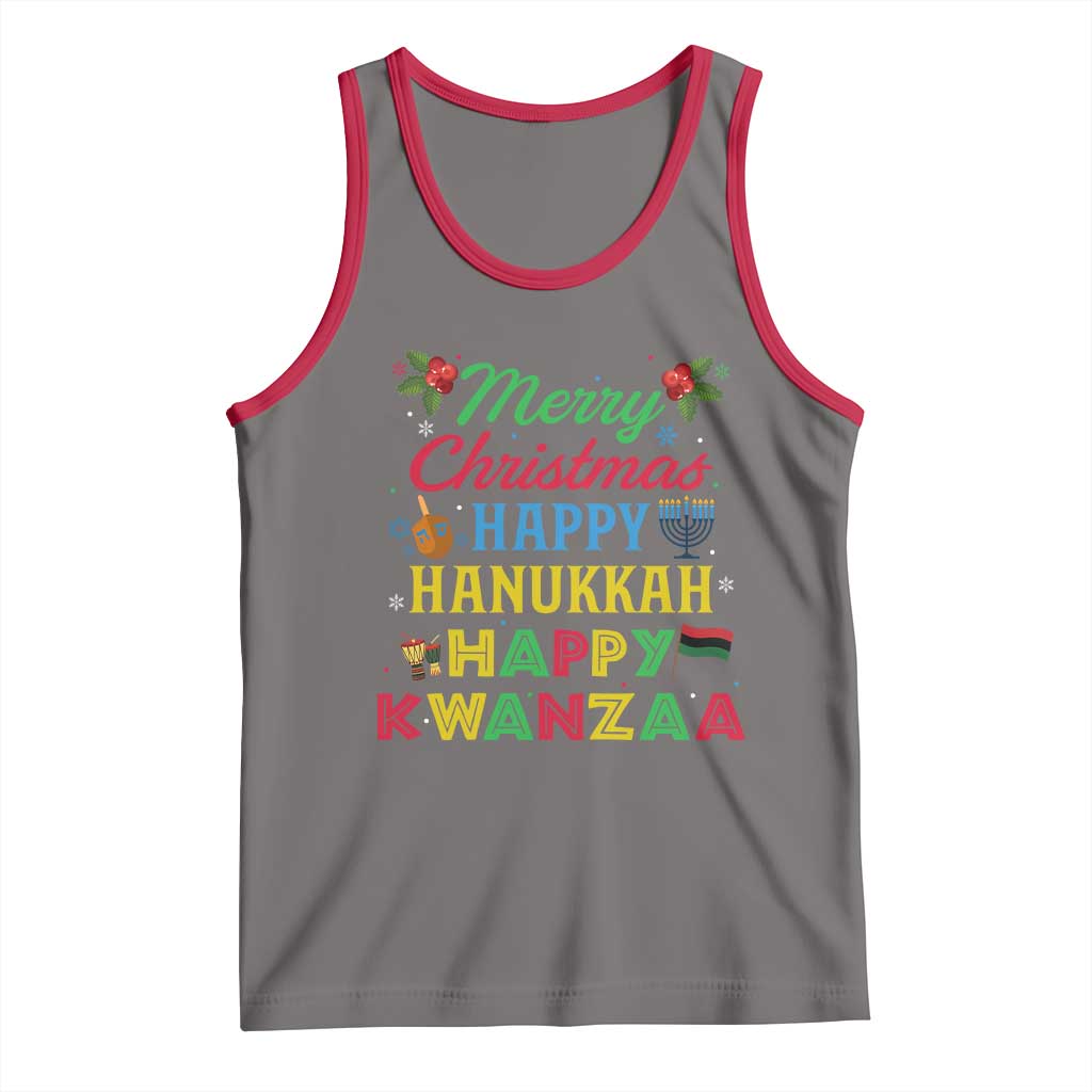 Merry Christmas Hanukkah Kwanzaa Tank Top Funny Holiday Gift - Wonder Print Shop