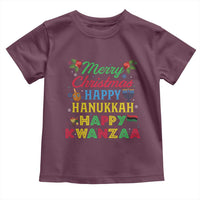 Merry Christmas Hanukkah Kwanzaa Toddler T Shirt Funny Holiday Gift - Wonder Print Shop