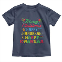 Merry Christmas Hanukkah Kwanzaa Toddler T Shirt Funny Holiday Gift - Wonder Print Shop