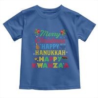 Merry Christmas Hanukkah Kwanzaa Toddler T Shirt Funny Holiday Gift - Wonder Print Shop