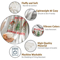 Big Fan Of Human Rights And Equality Throw Blanket Xmas Activism Gift - Wonder Print Shop