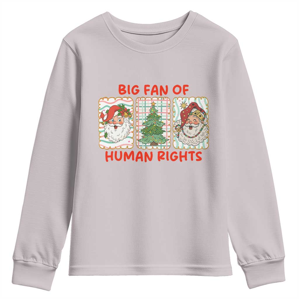 Big Fan Of Human Rights And Equality Youth Sweatshirt Xmas Activism Gift - Wonder Print Shop