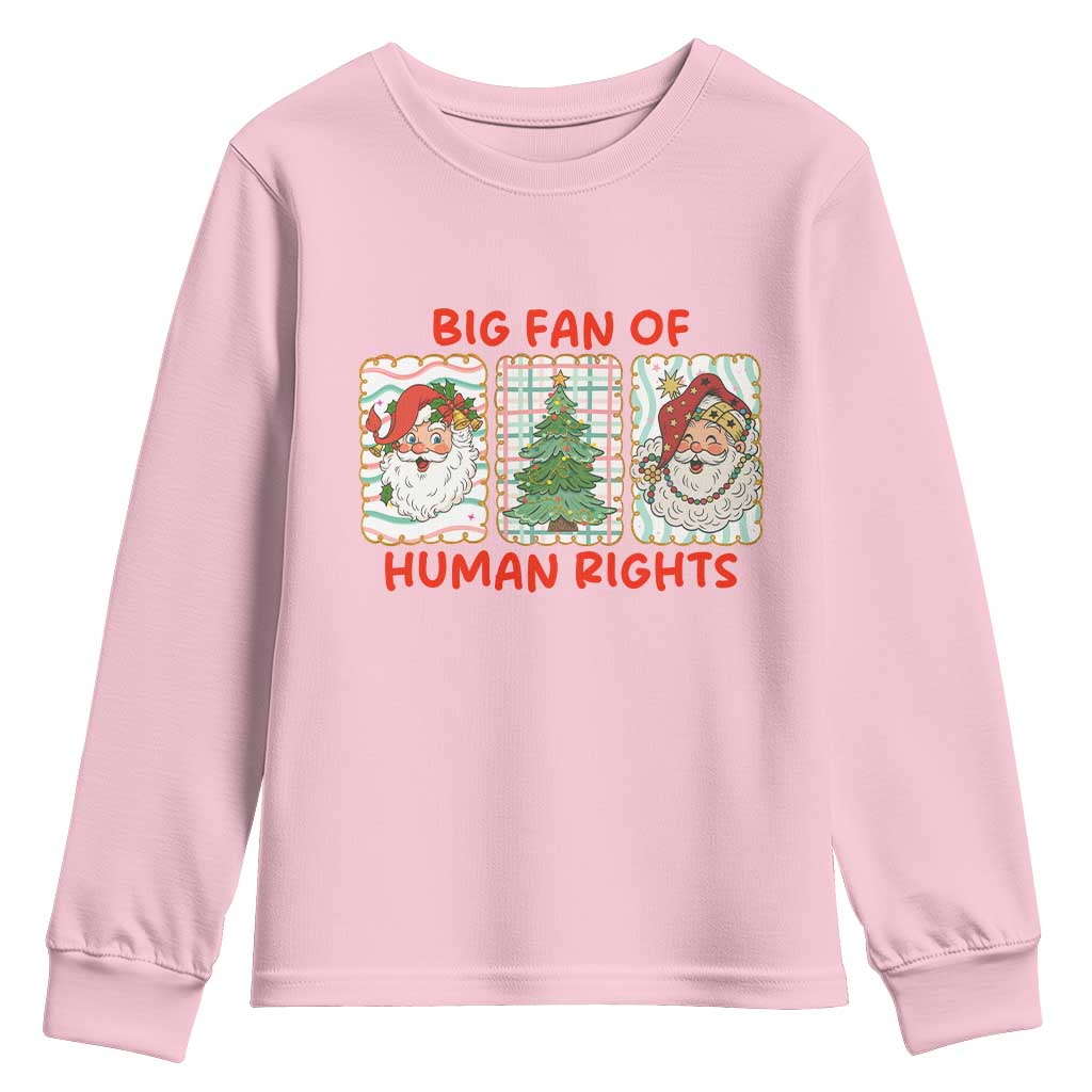 Big Fan Of Human Rights And Equality Youth Sweatshirt Xmas Activism Gift - Wonder Print Shop