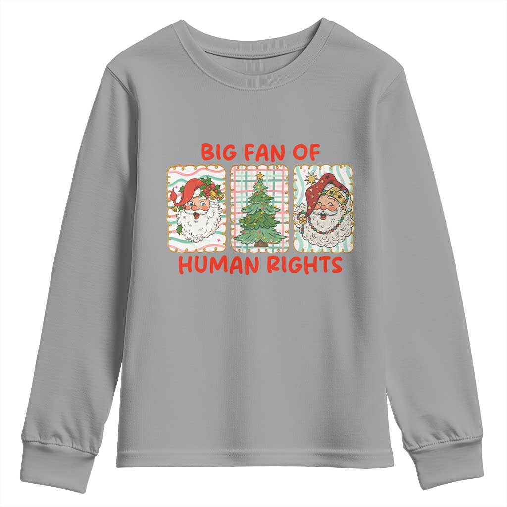 Big Fan Of Human Rights And Equality Youth Sweatshirt Xmas Activism Gift - Wonder Print Shop
