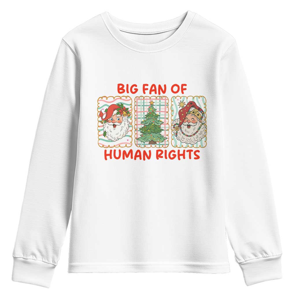 Big Fan Of Human Rights And Equality Youth Sweatshirt Xmas Activism Gift - Wonder Print Shop