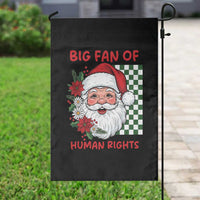 Christmas Cute Santa Big Fan Of Human Rights Gift Garden Flag - Wonder Print Shop