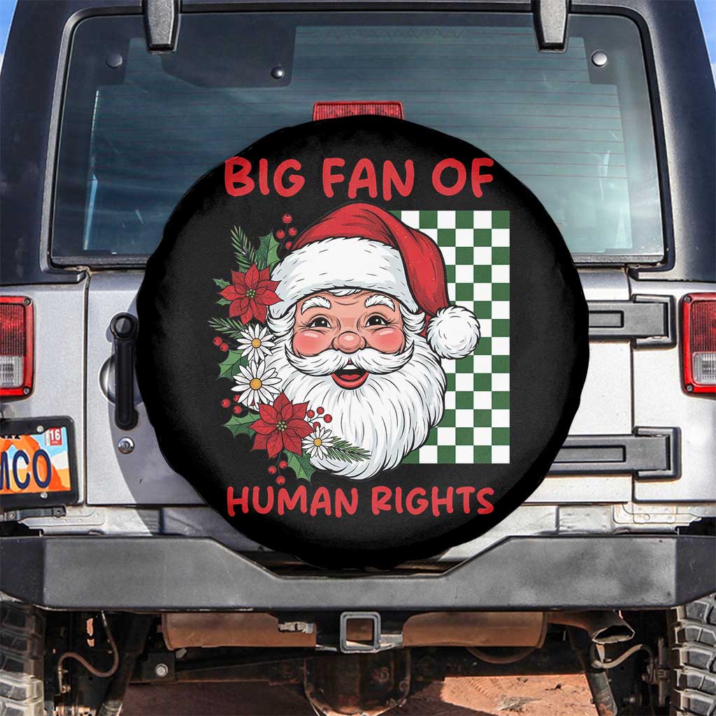 Christmas Cute Santa Big Fan Of Human Rights Gift Spare Tire Cover - Wonder Print Shop