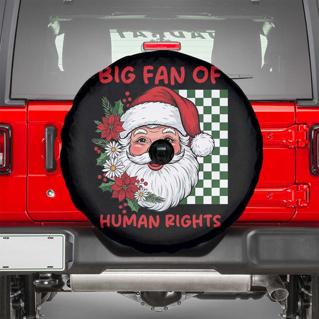 Christmas Cute Santa Big Fan Of Human Rights Gift Spare Tire Cover - Wonder Print Shop