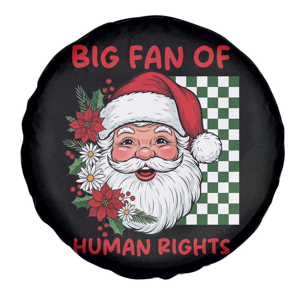 Christmas Cute Santa Big Fan Of Human Rights Gift Spare Tire Cover - Wonder Print Shop