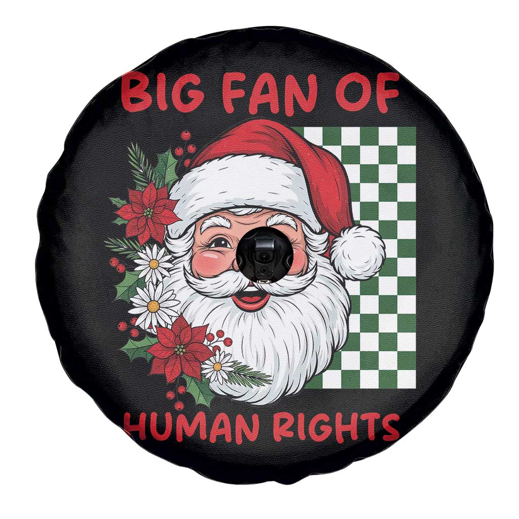 Christmas Cute Santa Big Fan Of Human Rights Gift Spare Tire Cover - Wonder Print Shop