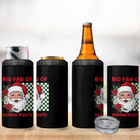 Christmas Cute Santa Big Fan Of Human Rights Gift 4 in 1 Can Cooler Tumbler - Wonder Print Shop