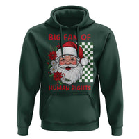 Christmas Cute Santa Big Fan Of Human Rights Gift Hoodie - Wonder Print Shop