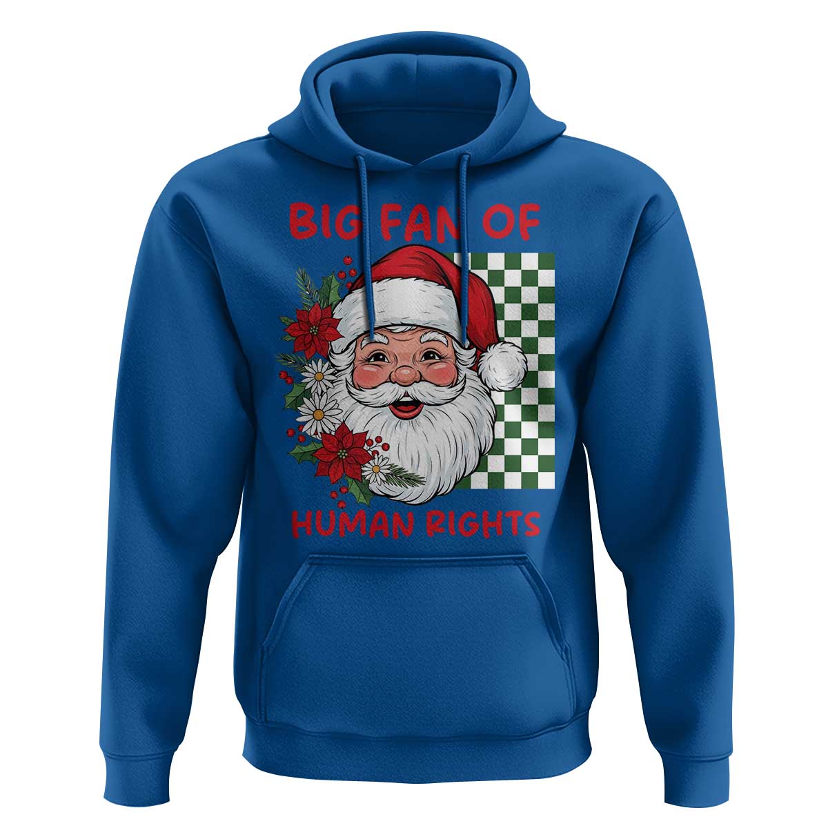 Christmas Cute Santa Big Fan Of Human Rights Gift Hoodie - Wonder Print Shop