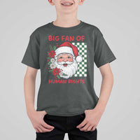 Christmas Cute Santa Big Fan Of Human Rights Gift T Shirt For Kid - Wonder Print Shop