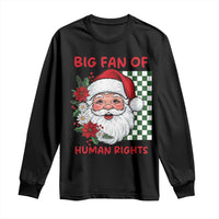 Christmas Cute Santa Big Fan Of Human Rights Gift Long Sleeve Shirt - Wonder Print Shop