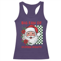 Christmas Cute Santa Big Fan Of Human Rights Gift Racerback Tank Top - Wonder Print Shop