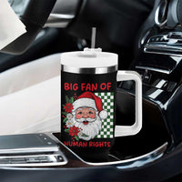 Christmas Cute Santa Big Fan Of Human Rights Gift Tumbler With Handle - Wonder Print Shop