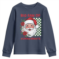 Christmas Cute Santa Big Fan Of Human Rights Gift Youth Sweatshirt - Wonder Print Shop