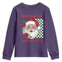 Christmas Cute Santa Big Fan Of Human Rights Gift Youth Sweatshirt - Wonder Print Shop
