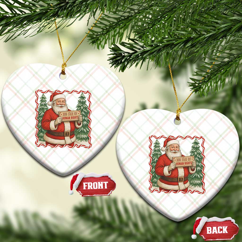 Christmas Gift For Big Fans Of Human Rights And Activism Ceramic Ornament - Wonder Print Shop