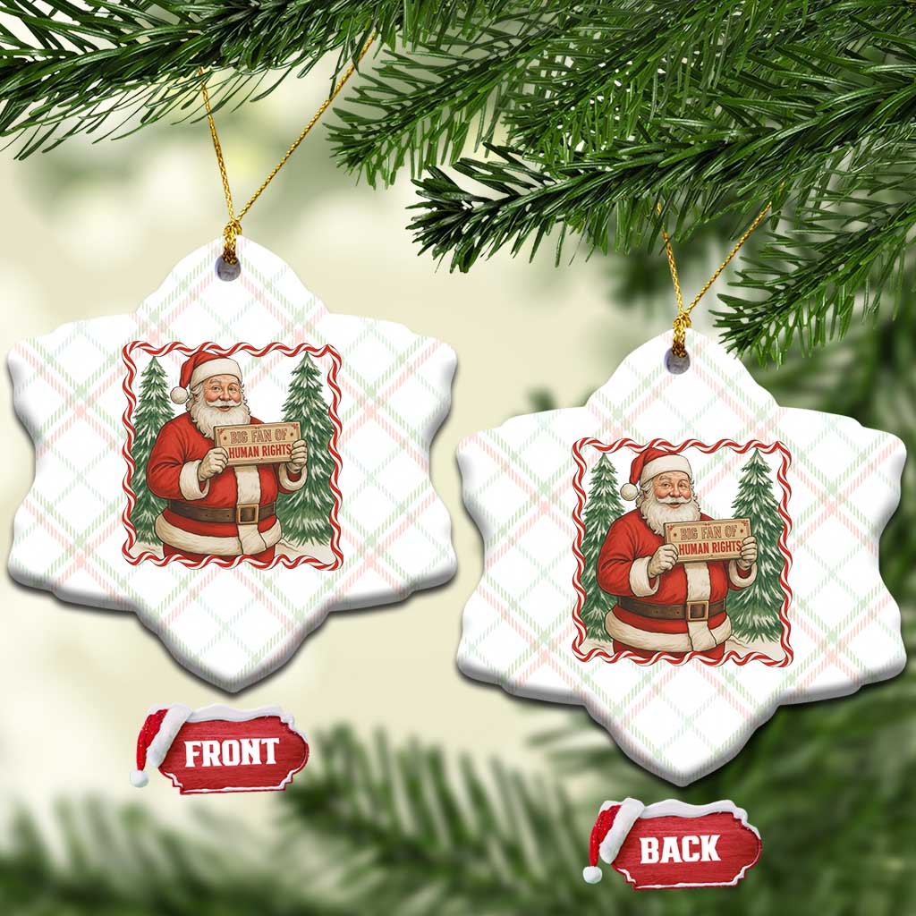 Christmas Gift For Big Fans Of Human Rights And Activism Ceramic Ornament - Wonder Print Shop