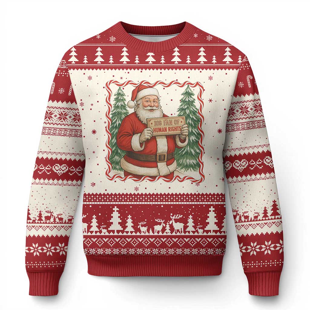 Xmas Gift For Big Fans Of Human Rights And Activism Ugly Christmas Sweater - Wonder Print Shop