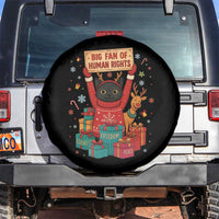 Cute Santa Cat Big Fan Of Human Rights Spare Tire Cover Christmas Supporters - Wonder Print Shop