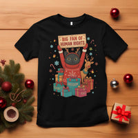 Cute Santa Cat Big Fan Of Human Rights T Shirt Christmas Supporters - Wonder Print Shop