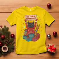 Cute Santa Cat Big Fan Of Human Rights T Shirt Christmas Supporters - Wonder Print Shop