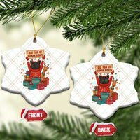 Cute Santa Cat Big Fan Of Human Rights Ceramic Ornament Christmas Supporters - Wonder Print Shop