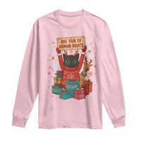 Cute Santa Cat Big Fan Of Human Rights Long Sleeve Shirt Christmas Supporters - Wonder Print Shop