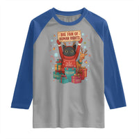 Cute Santa Cat Big Fan Of Human Rights Raglan Shirt Christmas Supporters - Wonder Print Shop