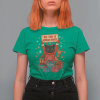Cute Santa Cat Big Fan Of Human Rights T Shirt For Women Christmas Supporters - Wonder Print Shop