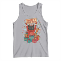 Cute Santa Cat Big Fan Of Human Rights Tank Top Christmas Supporters - Wonder Print Shop