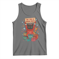 Cute Santa Cat Big Fan Of Human Rights Tank Top Christmas Supporters - Wonder Print Shop