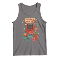 Cute Santa Cat Big Fan Of Human Rights Tank Top Christmas Supporters - Wonder Print Shop