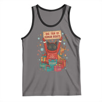 Cute Santa Cat Big Fan Of Human Rights Tank Top Christmas Supporters - Wonder Print Shop