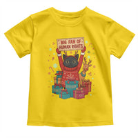 Cute Santa Cat Big Fan Of Human Rights Toddler T Shirt Christmas Supporters - Wonder Print Shop